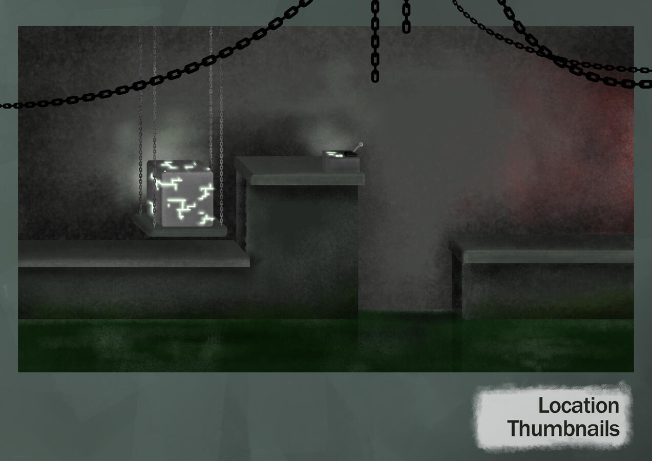 Level design example - a puzzle with a lever and crate.